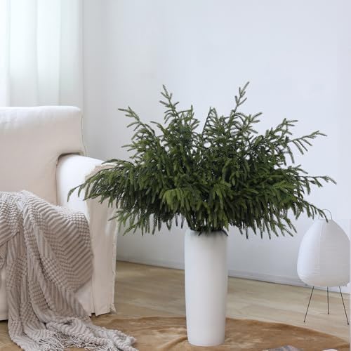 4Pcs 36" Lifelike Touch Artificial Christmas Norfolk Pine Branches for Vase