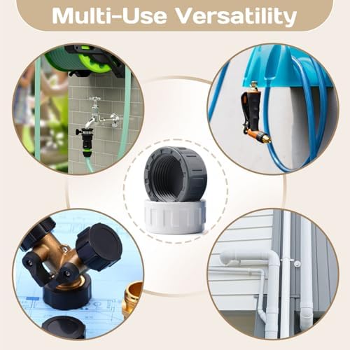 1/2" PVC Sprinkler Cap 12PCS End Female Thread Pipe Plug Adapter for Irrigation,DIY Projects,Sprinkler Head Cap,Plumbing Repair,Sturdy Construction With Easy Installation (1/2in White)