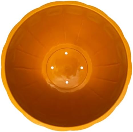 Urban Gardener Jack-O-Lantern Fiber Clay Pots, 10" Dia. Each, Pack of 2
