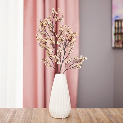 5 Pcs Fake Flowers, Real Touch Babys Breath Artificial Flowers, Champagne