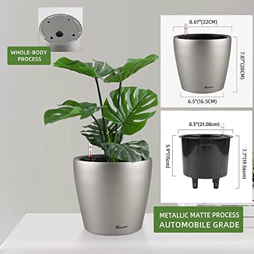 Dexceder 9x8 Self Watering Planter (Smoky Gray Matte)