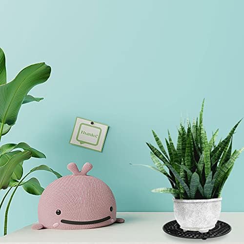 4 Pcs Plant Pot Elevator Heavy Duty Platic Stand Black Round Flower Holder