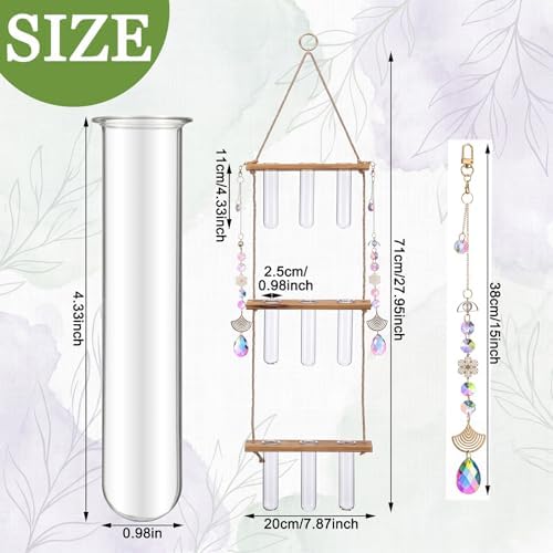 3 Tier Wall Hanging Propagation Stations with Crystal Suncatchers