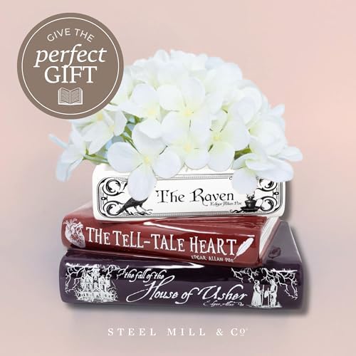 Steel Mill & Co. Book-Shaped Decorative Planter, Edgar Allan Poe