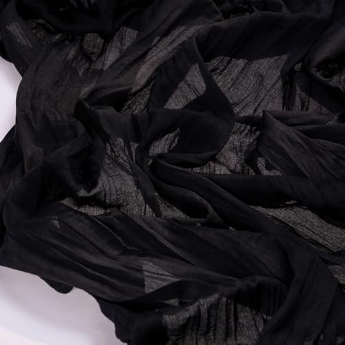Black Table Runner Halloween Fall Cheesecloth Wedding Birthday Party Decor