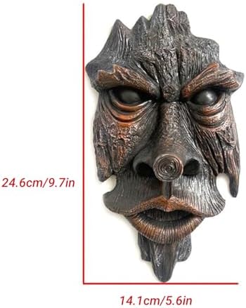 Tree Face, Nottingham Wood Spirit Greenman Tree Sculpture, Spirit of Nottingham Woods Greenman Sculpture for Home Outdoor Patio Garden