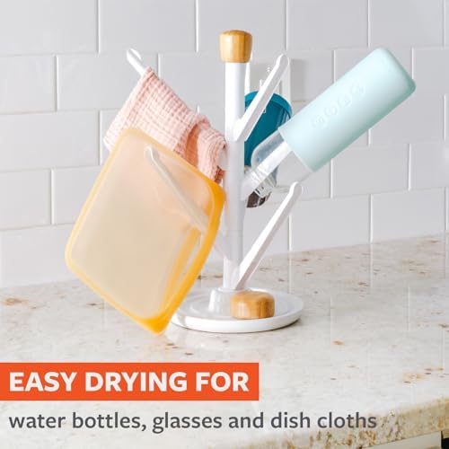 Full Circle Branch Out, Upright Kitchen Drying Rack, Ceramic Base, Perfect for Bottles, Dishcloths, and Bags