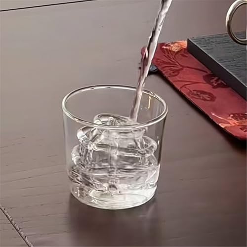 Clear Glass Flower Frog for Vases, Flower Frog Hand Blown, Spiral Wrap Single Stem Glass Vase, Modern Aesthetic Flower Arrangement Holder Art for Home Office