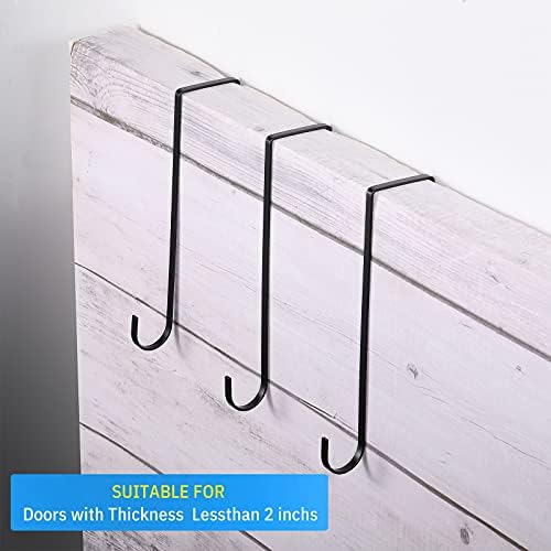 Hotop 16 Pcs Christmas Wreath Hanger Front Door Hooks,Black