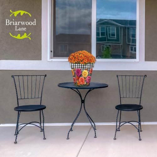 Briarwood Lane Fall Planter 11.75 x 11 x 11 Checkered Mums Medium