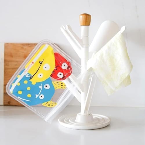 Full Circle Branch Out, Upright Kitchen Drying Rack, Ceramic Base, Perfect for Bottles, Dishcloths, and Bags