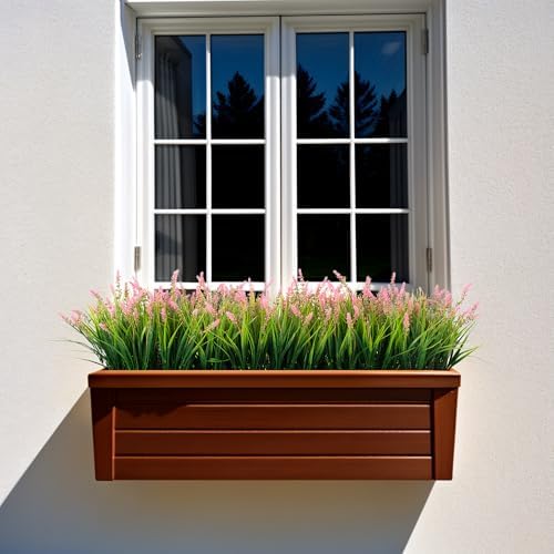 Ammyoo Artificial Plants Fake Monkey Grass for Outdoor Porch Decorations