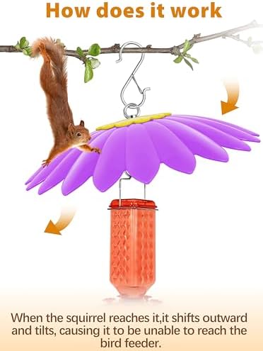 10.5 inch Rain Guard for Bird Feeder,Hummingbird Feeder Shade Dome Cover,Umbrella Cover for Bird House for Outdoor,Squirrel Baffle(Purple)