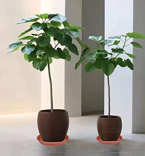 4 Pack Plant Saucer, 13 14 16 18 inch Heavy Duty Plastic Plant Saucer Round, Plant Tray for Pots, Flower Plant Saucers