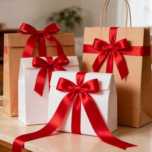 1 in 30 Yards Red Ribbon for Gift Wrapping Wedding Valentine Christmas