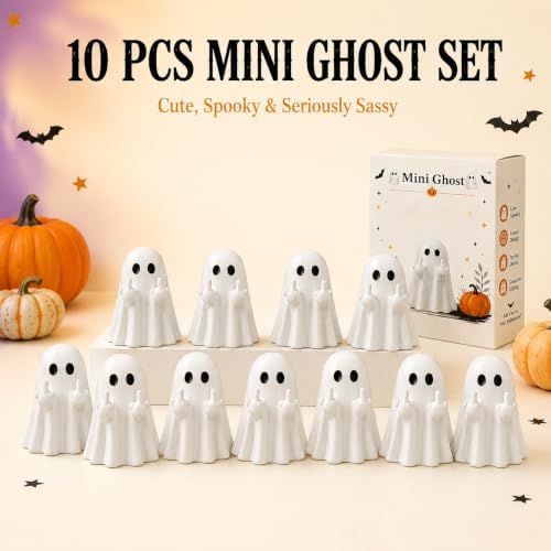 Mini Ghost Flipping Middle Finger Figurines(10 pcs