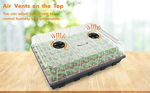 Gardzen 5 Pack Seed Starter Trays with Vented Domes 350 Cell