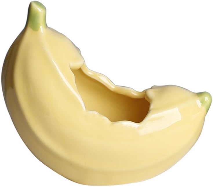 Banana-Shaped Candle Holder, Novelty Fruit Theme Ceramic Jar, Home Decor Potted Plant, Easter Egg Fillers Candy/Sweet Jar
