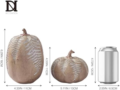 DN DECONATION Fall Pumpkin Decorations for Home, Faux Pumpkins Fall Decor