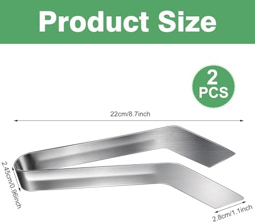 2 Pcs Seedling Transplant Tongs- 8.7 Inch Stainless Steel Gardening Plants Transplant Tongs- Seedling Remove Transplant Pliers for Reducing Root Damage