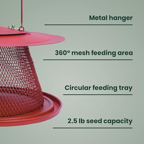 Perky-Pet Red Cardinal Wild Bird Feeder, 2.5 lb Seed Capacity