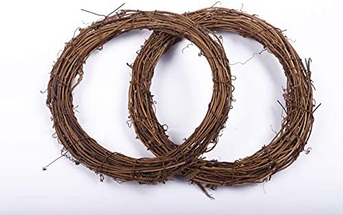 YYCRAFT 4 Pcs Wooden Grapevine Wreath, 10 Inch