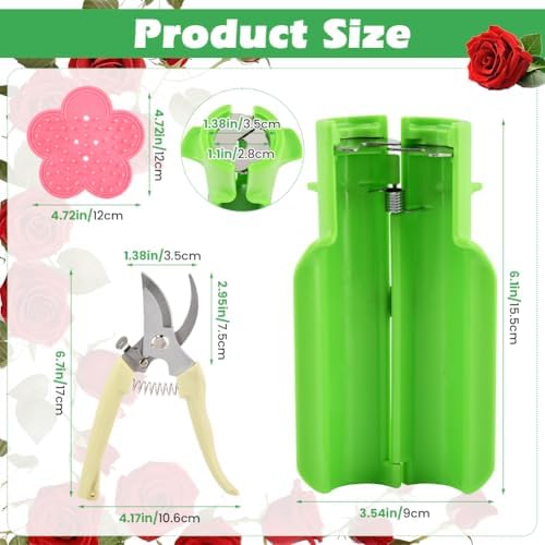 3 Pcs Rose Thorn Stripper Tool, Professional Thorn & Leaf Remover, Florist-Grade Thorns Remover for Roses with Safety Guard for Bouquets and Pruning, New Upgraded Design for Home and Florist Use