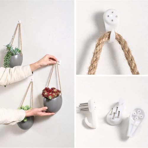 4 to 5 inch Ceramic Planters Wall Hanging Vases Decor - Set of 3