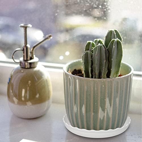 Plant Saucer, 7 Pack 8 10 12 14 15 Inch Durable Plastic Plant Trays for Pots, White & Black Round Plant Pot Saucers, Drip Tray for Indoor and Outdoor Garden (12", for 9 10 Inch Pot)