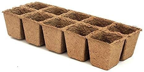Daniel's Plants 2" Naked Pots Seedling Trays | Natural Plantable Seed Starter Trays | OMRI-Listed Biodegradable | Earth