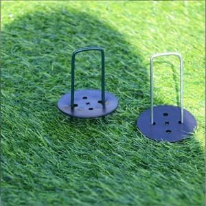 MySit 6 inch Weed Fabric Staples with Gaskets Pick Hook 100 Pack | Landscape Fabric Pins U Shaped Garden Stakes for