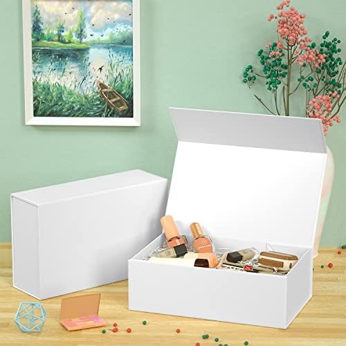 RYDDOY White Gift Box, 12x6x4'' Gift Boxes with Lids for Presents