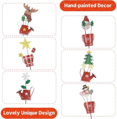Christmas Decorative Garden Stakes Set 6PCS Waterproof Yard Decor