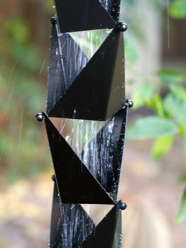 Origami Rain Chain - Black - 8 Feet