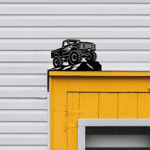 CUTHOLLOW Monster Truck Door Topper Sign Metal Wall Art Decor