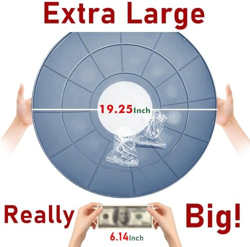 19.25-Inch Extra Large Squirrel Baffle,Hummingbird Feeder Shade Dome Cover, Bird Feeder Rain Guard, Hanging Squirrel Proof for Shepherd's Hook Outdoors (Blue) 4 Pack
