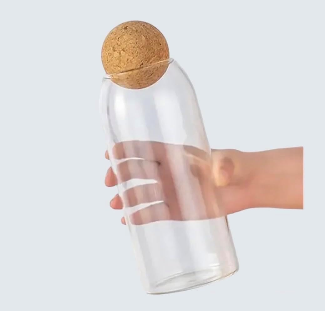 DIY Terrarium Kit with Closed Glass Bottle Container Planter with Lid (Ball Cork) | 2 Jars | Airtight Terrarium