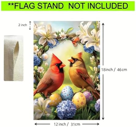 Easter He is Risen Garden Flags for Outside 12x18 Double Sided