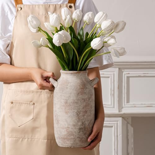 Vanselia Ceramic Flower Vase Home Decor Living Room Table Vases (12" Retro)