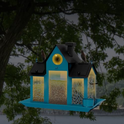 Solar Bird Feeders for Outdoors Hanging, Bird Houses for Outside