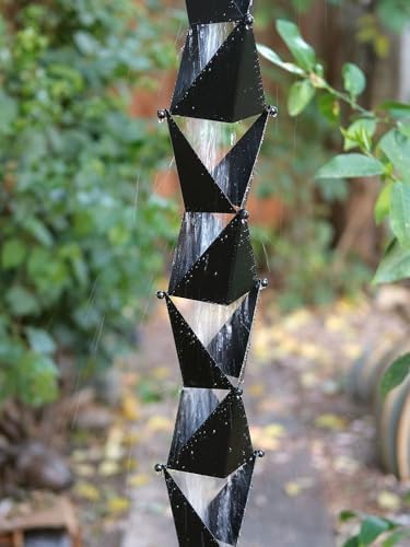 Origami Rain Chain - Black - 8 Feet