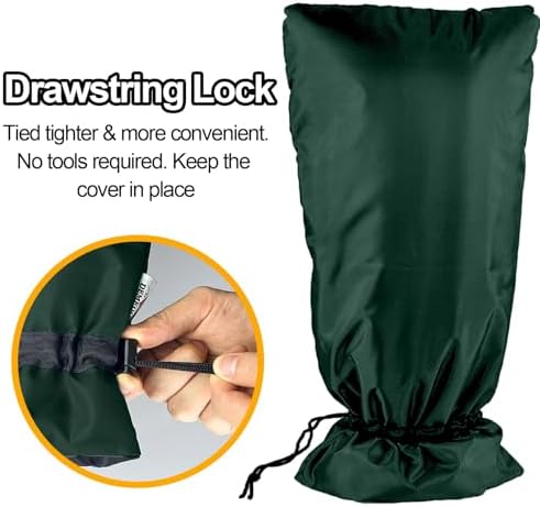 XXL Outdoor Faucet Covers for Winter, 3M Thinsulate Insulation Faucet Freeze Protector, 25”H x 13”W for Garden Lawn Faucets & Yard Hydrant, Waterproof Insulated Spigot Cover Faucet Sock – Green