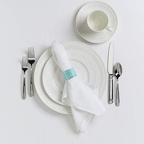 Accmor 50pcs Napkin Rings, Blue Napkin Rings Buckles
