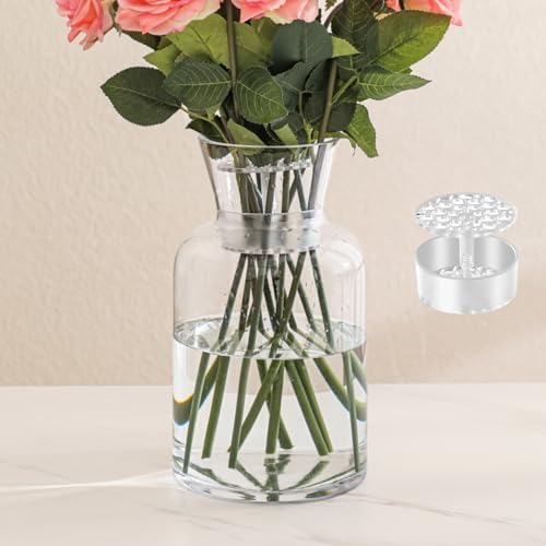 4 Spiral 360° Rotating Ikebana Stem Holder, Spiral Grid for Flowers