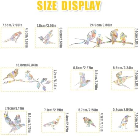 Niviy Non Adhesive Rainbow Window Clings for Glass Window Decals
