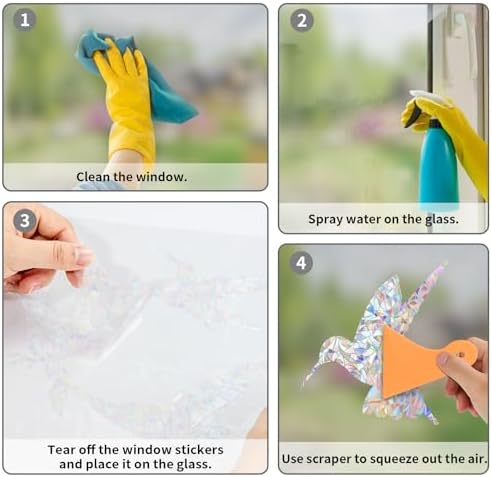 YUOROS 36 Pieces Window Decals for Bird Strikes