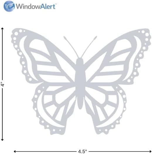WindowAlert Butterfly Window Decals, UV Reflective Bird Collision Deterrent