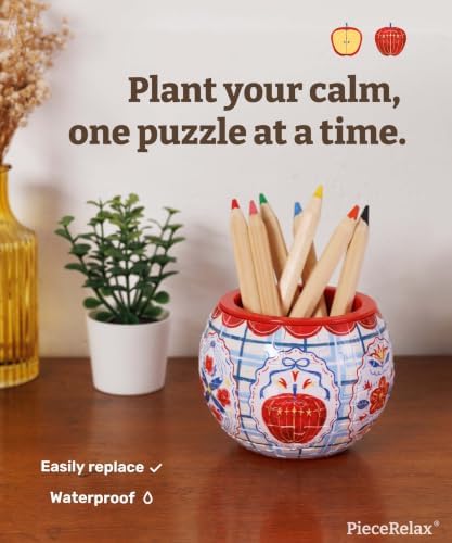 PieceRelax Unique 3D Puzzle Planter - 80 Plastic Pieces [K1155]