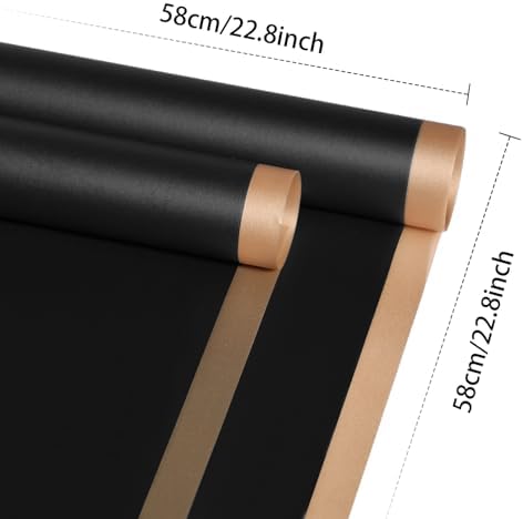 DEWJDFSC 20 Sheets Flower Bouquet Wrapping Paper Floral Korean Black-3