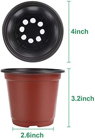 Augshy 250Pcs 4 Inches Plant Pots Seed Starting Containers with 300 Labels